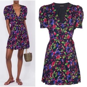SALONI Lea Floral Wrap Dress Size: 10